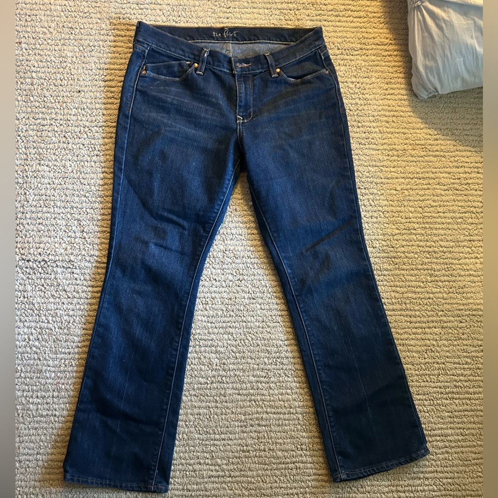 Classic Blue Boot Cut Jeans with Deep Navy Color